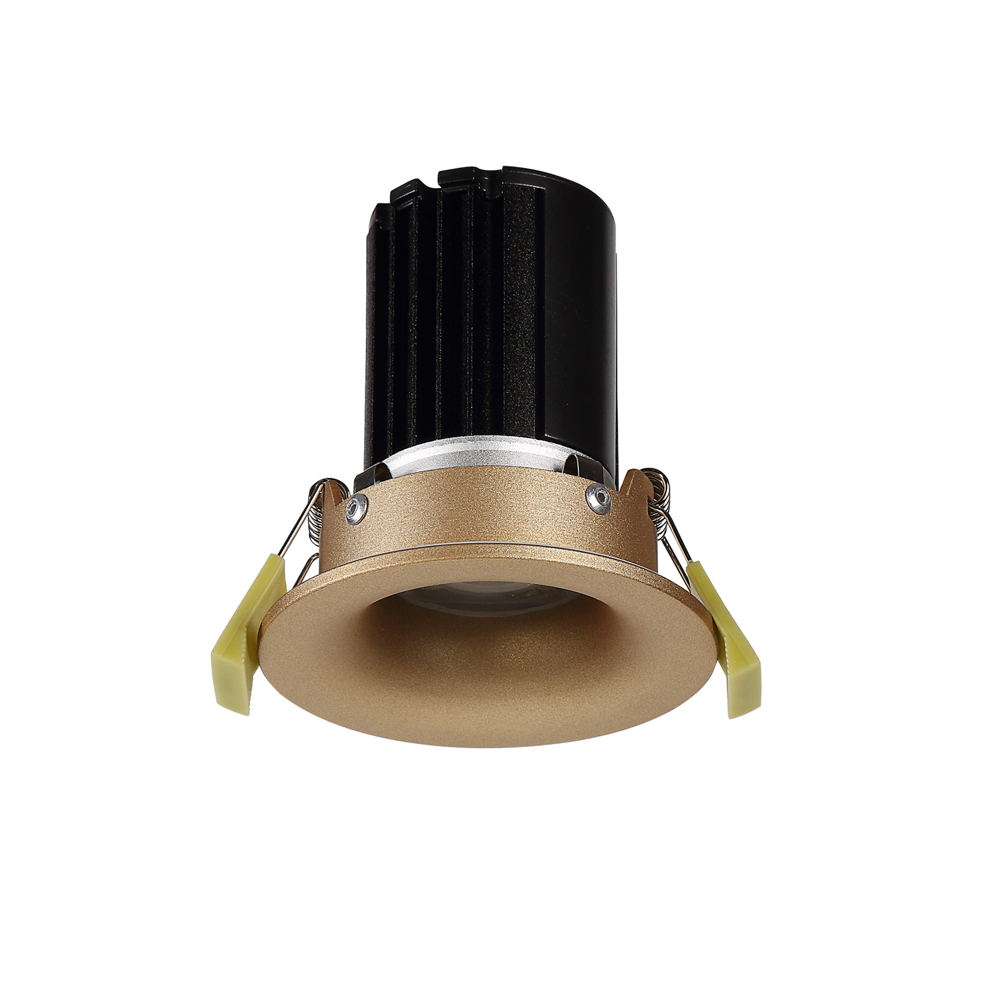 DM200799  Bruve 10 Tridonic powered 10W 2700K 750lm 12° CRI>90 LED Engine Champagne Gold Fixed Round Recessed Downlight; Inner Glass cover; IP65